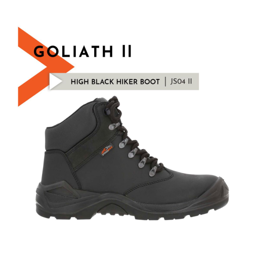GOLIATH II JS04 II Black Hiker Safety Boot S2 STC XW PU/PU SRC